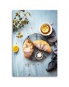 Canvas prints for kitchen, dining room - Cat Croissant Eating Galina Bugaevskaya | FEEBY