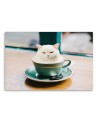 Canvas prints for bar, kitchen - White Cat Coffee Cup Galina Bugaevskaya | FEEBY