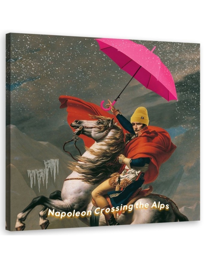 Digital art Canvas painting - Napoleon on horseback with umbrella Bekir Ceylan | FEEBY