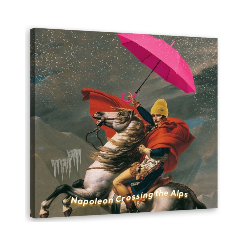 Digital art Canvas painting - Napoleon on horseback with umbrella Bekir Ceylan | FEEBY