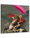 Digital art Canvas painting - Napoleon on horseback with umbrella Bekir Ceylan | FEEBY