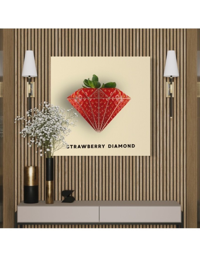 Modern Canvas painting - Strawberry in the shape of a diamond Bekir Ceylan | FEEBY
