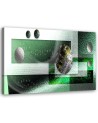 Wall art decoration Canvas painting - Emerald rectangle and spheres | FEEBY