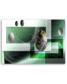 Wall art decoration Canvas painting - Emerald rectangle and spheres | FEEBY