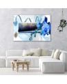 Pictures for living room printed on canvas - Abstraction blue orchid | FEEBY