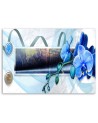 Pictures for living room printed on canvas - Abstraction blue orchid | FEEBY