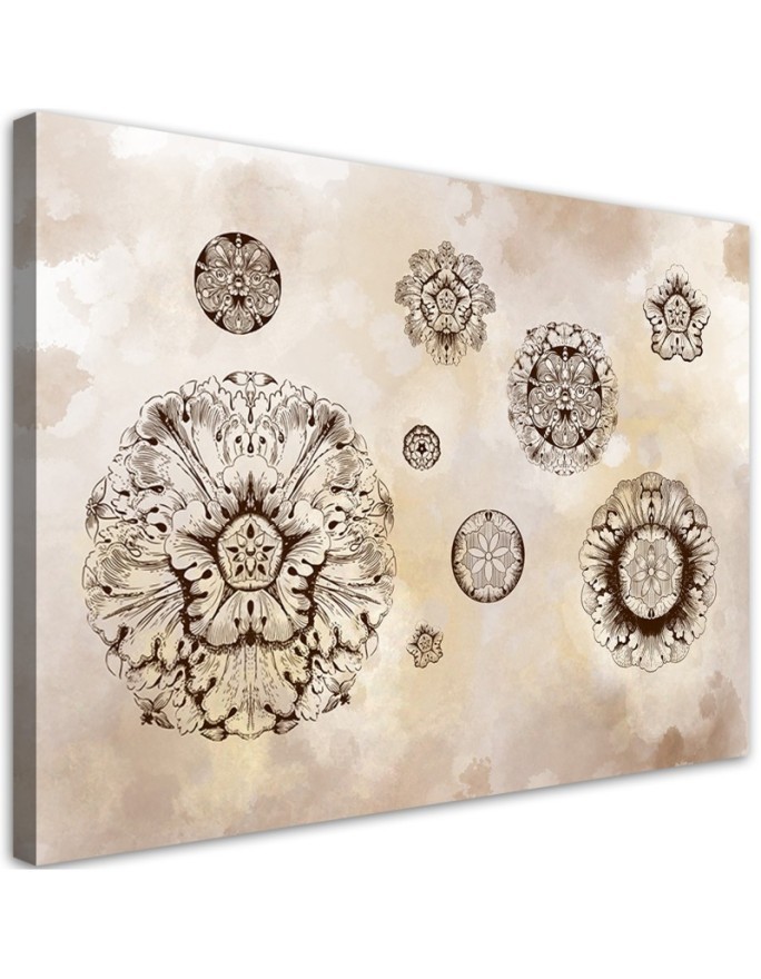 Decor Canvas paintings for wall - Floral geometric shapes | FEEBY