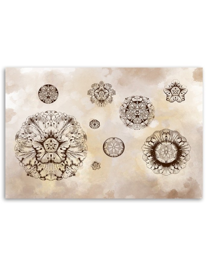Decor Canvas paintings for wall - Floral geometric shapes | FEEBY