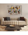 Modern Canvas painting for living room - Puzzle geometric 3D shapes | FEEBY