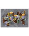 Canvas painting for office - Puzzle 3D shapes | FEEBY