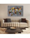 Canvas painting for office - Puzzle 3D shapes | FEEBY