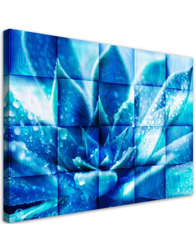 Decorative painting for bathroom, spa - Blue flower | FEEBY