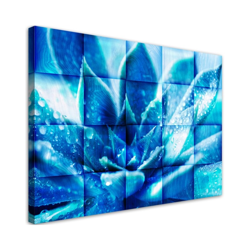 Decorative painting for bathroom, spa - Blue flower | FEEBY