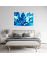 Decorative painting for bathroom, spa - Blue flower | FEEBY
