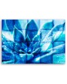 Decorative painting for bathroom, spa - Blue flower | FEEBY