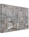 Canvas print - 3D leaves on concrete imitation background | FEEBY