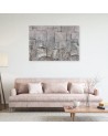 Canvas print - 3D leaves on concrete imitation background | FEEBY