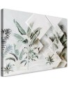 Canvas painting for room - Green leaves 3D | FEEBY