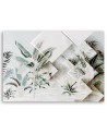 Canvas painting for room - Green leaves 3D | FEEBY