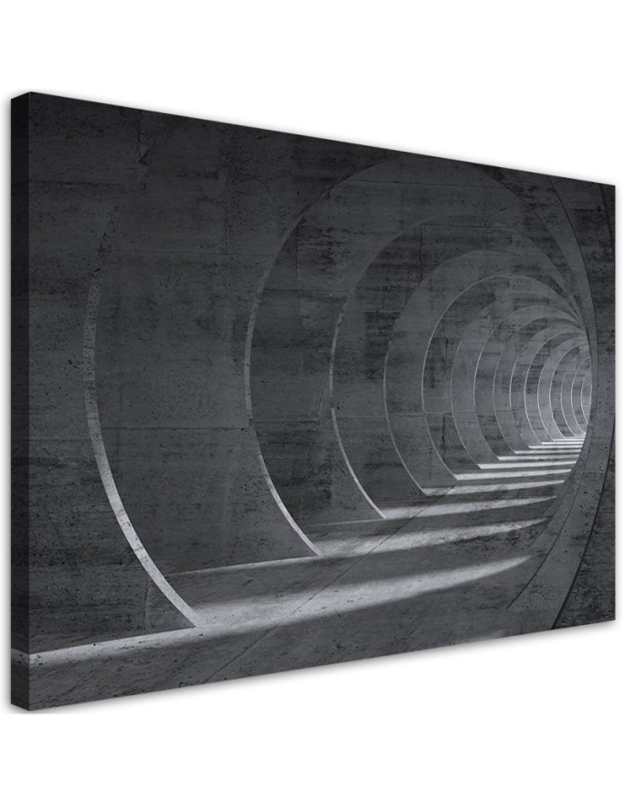 Canvas print Grey 3D Tunnel