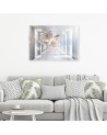 3D wall Canvas painting - Flowers 3D tunnel | FEEBY