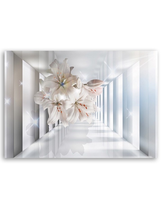3D wall Canvas painting - Flowers 3D tunnel | FEEBY