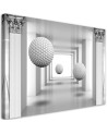 Three-dimensional canvas prints - Balls in a tunnel 3D geometry | FEEBY