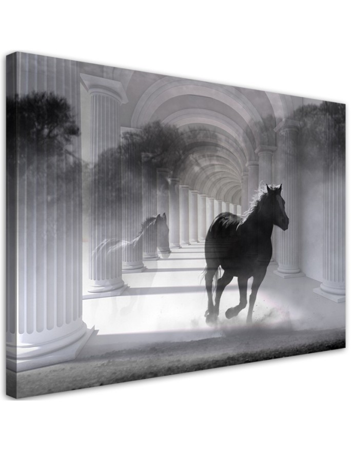 Decorative Canvas painting for living room - Running horse 3D | FEEBY
