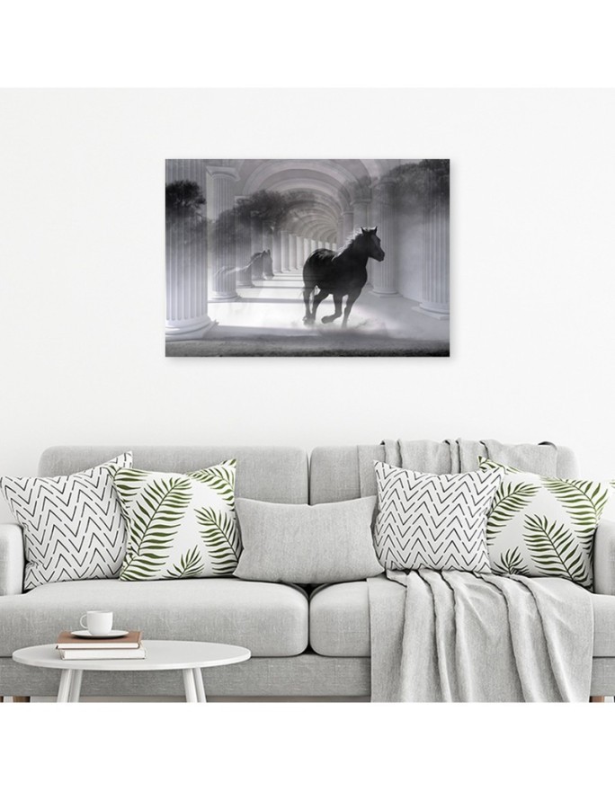 Decorative Canvas painting for living room - Running horse 3D | FEEBY