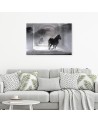 Decorative Canvas painting for living room - Running horse 3D | FEEBY