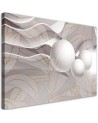 Canvas print Gold leaves and spheres 3D | FEEBY