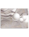 Canvas print Gold leaves and spheres 3D | FEEBY