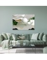 Wall art  decoration - painting canvas  for home - Green abstract with 3D balls | FEEBY