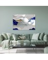Paintings on Canvas for youth room - Blue abstraction with 3D spheres | FEEBY