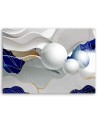 Paintings on Canvas for youth room - Blue abstraction with 3D spheres | FEEBY