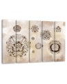 Modern painting for living room - Floral geometric shapes | FEEBY