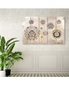 Modern painting for living room - Floral geometric shapes | FEEBY