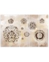 Modern painting for living room - Floral geometric shapes | FEEBY