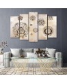 Modern painting for living room - Floral geometric shapes | FEEBY