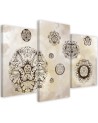 Modern painting for bedroom - Floral geometric shapes | FEEBY