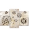 Modern painting for bedroom - Floral geometric shapes | FEEBY