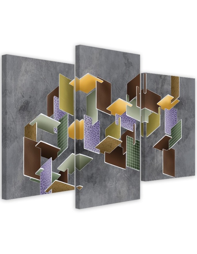 3 piece Puzzle 3D - modern painting for a child's room | FEEBY