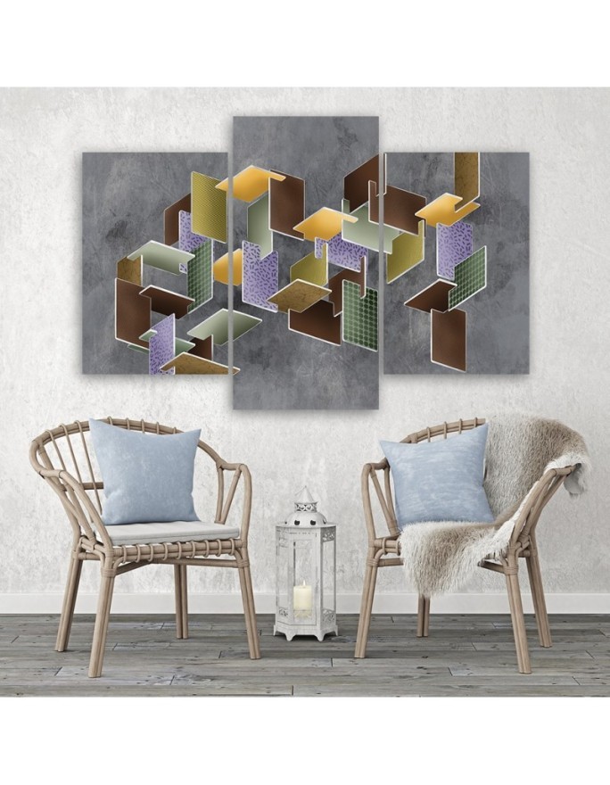 3 piece Puzzle 3D - modern painting for a child's room | FEEBY