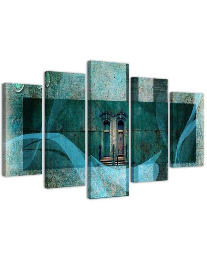 Wall painting for a modern living room - Mysterious window | FEEBY