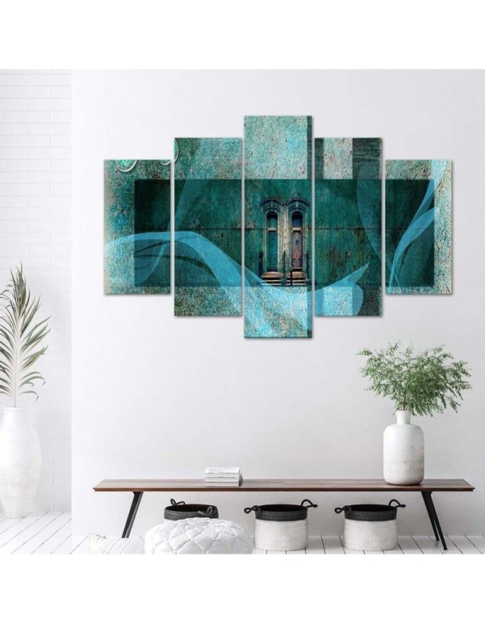 Wall painting for a modern living room - Mysterious window | FEEBY