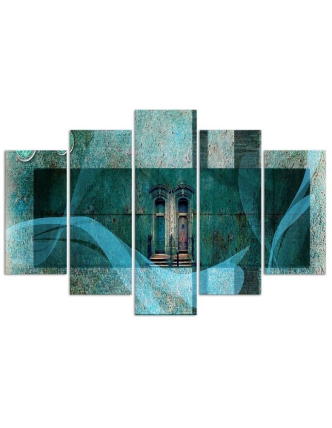 Wall painting for a modern living room - Mysterious window | FEEBY