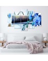 Wall art painting for room 5 Piece  - Composition with orchid | FEEBY