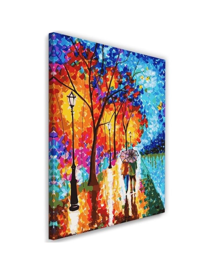 Living room wall art painting - Autumn trees in the park | FEEBY