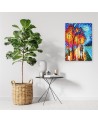 Living room wall art painting - Autumn trees in the park | FEEBY
