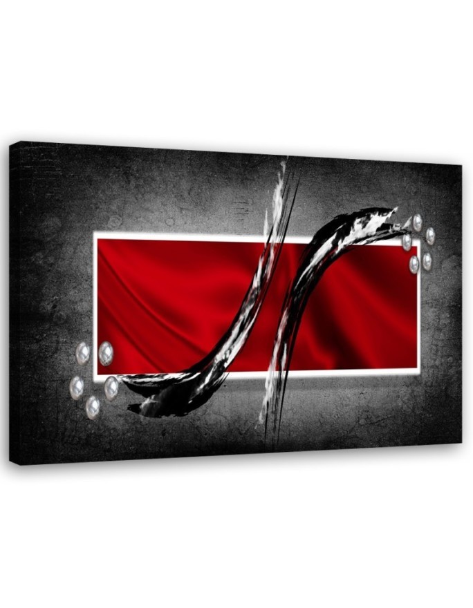 Modern wall art painting - Red and grey abstraction | FEEBY